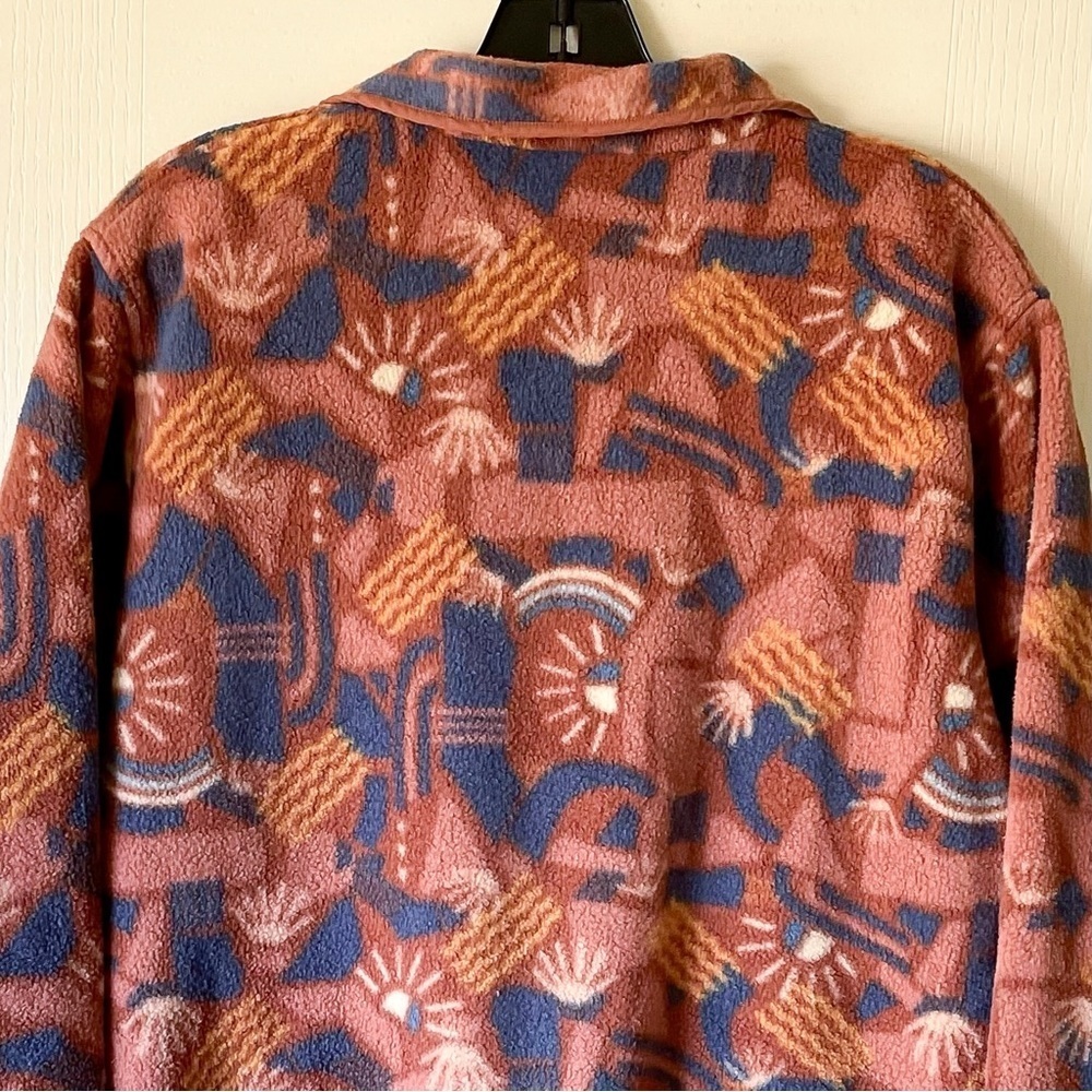 Patagonia Synchilla Snap-T Fleece Pullover Canyon Block Sisu Brown Large EUC - Picture 7 of 10